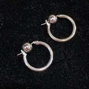 Beautiful silver hoop earrings